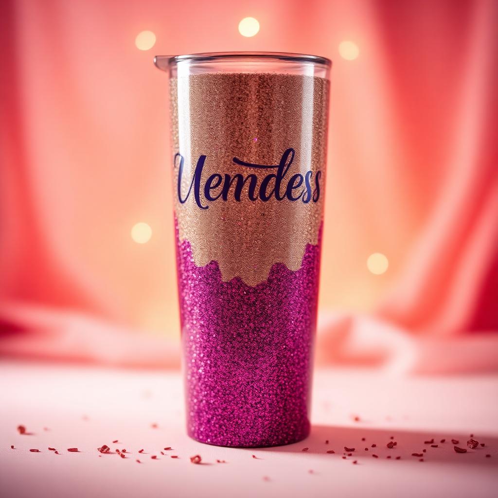 Premium personalized glitter tumbler